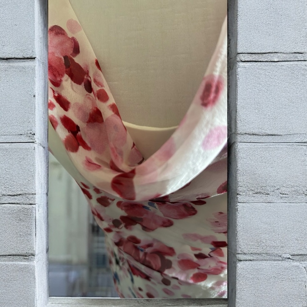 Seraphine Pink Floral dress w/full slip - Picture 4 of 14
